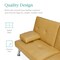Best Choice Products Modern Faux Leather Convertible Futon Sofa w/ Removable Armrests, 2 Cupholders
